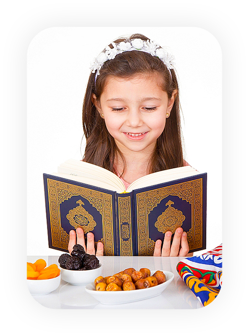 girl learning how to read quran