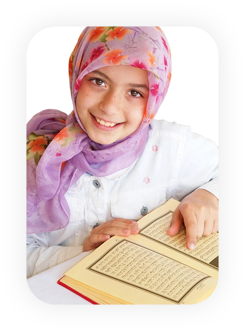 Kid learning Quran course online